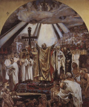 Репродукция картины "the baptism of russia" художника "васнецов виктор"