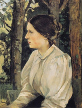 Картина "portrait of tatyana vasnetsova, the artist`s daughter" художника "васнецов виктор"