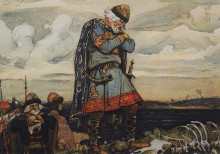 Репродукция картины "oleg at his horse`s remains" художника "васнецов виктор"