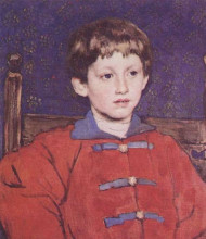 Копия картины "portrait of vladimir vasnetsov, the artist`s son" художника "васнецов виктор"
