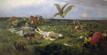 Копия картины "after prince igor`s battle with the polovtsy" художника "васнецов виктор"
