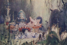 Репродукция картины "underwater tower" художника "васнецов виктор"