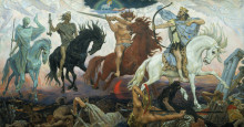Репродукция картины "four horsemen of apocalypse" художника "васнецов виктор"