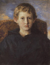 Репродукция картины "portrait of boris vasnetsov, son of the artist" художника "васнецов виктор"