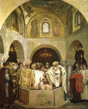Картина "baptism of prince vladimir" художника "васнецов виктор"