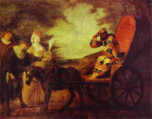 Копия картины "arlecchino emperor in the moon" художника "ватто антуан"