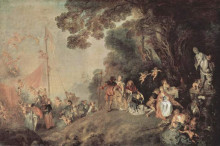 Картина "pilgrimage on the isle of cythera" художника "ватто антуан"