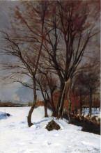 Картина "winter landscape with stream" художника "вейр джулиан олден"