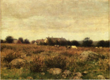 Картина "houses in pasture" художника "вейр джулиан олден"