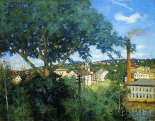 Картина "the factory village" художника "вейр джулиан олден"