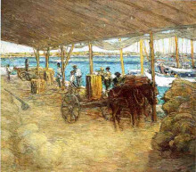 Картина "the wharves, nassau" художника "вейр джулиан олден"