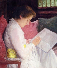 Картина "the lace maker" художника "вейр джулиан олден"