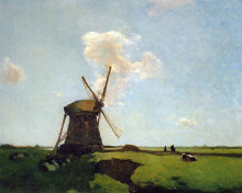 Картина "polder landscape" художника "вейсенбрух иохан хендрик"