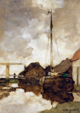 Копия картины "view on canal" художника "вейсенбрух иохан хендрик"