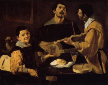 Репродукция картины "three musicians" художника "веласкес диего"