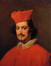 Репродукция картины "portrait of cardinal camillo astali pamphili" художника "веласкес диего"