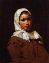 Репродукция картины "young peasant girl" художника "веласкес диего"