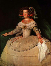 Картина "portrait of the infanta maria teresa future queen marie therese of france" художника "веласкес диего"