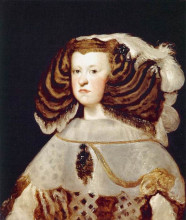 Репродукция картины "portrait of mariana of austria, queen of spain" художника "веласкес диего"