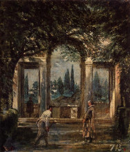 Картина "the gardens of the villa medici in rome" художника "веласкес диего"