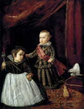 Картина "портрет принца бальтазара карлоса с карликом" художника "веласкес диего"