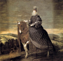 Репродукция картины "portrait of queen margaret of austria" художника "веласкес диего"