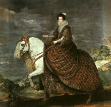 Копия картины "queen isabel of bourbon equestrian" художника "веласкес диего"