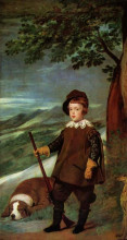 Картина "prince balthasar carlos dressed as a hunter" художника "веласкес диего"