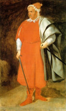 Копия картины "portrait of the buffoon &#39;redbeard&#39;, cristobal de castaneda" художника "веласкес диего"