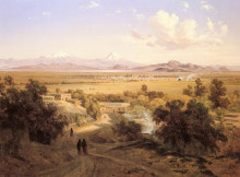 Репродукция картины "valle de m&#233;xico desde el cerro de tepeyac" художника "веласко хосе мария"