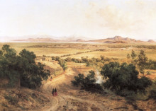 Копия картины "valle de m&#233;xico desde el cerro de tepeyac" художника "веласко хосе мария"