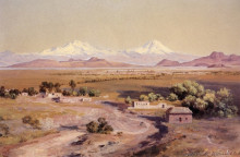 Репродукция картины "valle de m&#233;xico desde el tepeyac" художника "веласко хосе мария"