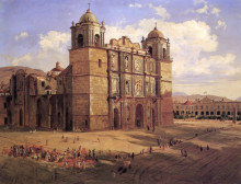 Копия картины "catedral de oaxaca" художника "веласко хосе мария"