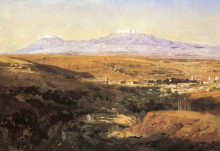 Репродукция картины "vista de la ciudad de tlaxcala" художника "веласко хосе мария"