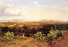Репродукция картины "valle de m&#233;xico desde las lomas de tacubaya" художника "веласко хосе мария"