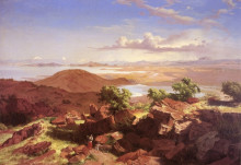 Копия картины "valle de m&#233;xico desde el cerro de santa isabel" художника "веласко хосе мария"