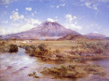 Копия картины "vista de los volcanes" художника "веласко хосе мария"