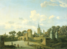 Картина "the church of st. severin in cologne in a fictive setting" художника "вельде адриан ван де"