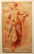 Картина "study of a woman in peasant dress" художника "вельде адриан ван де"