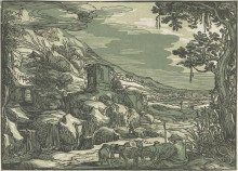 Картина "arcadian landscape" художника "вельде эсайас ван де"