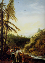 Копия картины "landscape robbing of a equestrian" художника "вельде эсайас ван де"