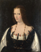 Копия картины "portrait of a lady" художника "венето бартоломео"