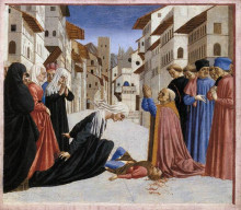 Копия картины "the miracle of st. zenobius" художника "венециано доменико"