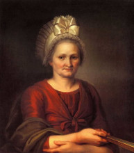 Копия картины "portret of a.l. venetsianova, artist&#39;s mother" художника "венецианов алексей"