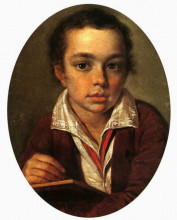 Копия картины "portret of a.putyatin" художника "венецианов алексей"