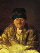 Картина "old nurse in shlychkov" художника "венецианов алексей"