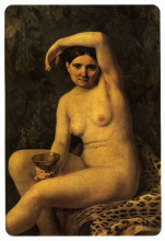 Репродукция картины "bather with a bowl" художника "венецианов алексей"