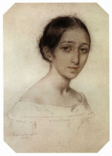 Копия картины "portrait of a girl" художника "венецианов алексей"