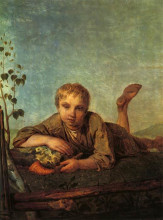 Картина "a herd-boy with a pipe" художника "венецианов алексей"