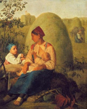 Копия картины "haymaking" художника "венецианов алексей"